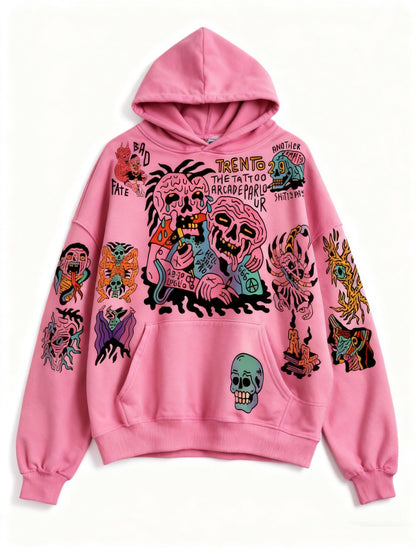 Fashion Casual Printed Polyester Sweater