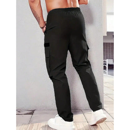 Men's Straight-Leg Multi-Pocket Loose All-Match Pants