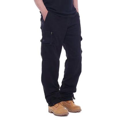 Loose-fitting Jogger Pants With A Straight Leg And Multiple Pockets Casual Trousers