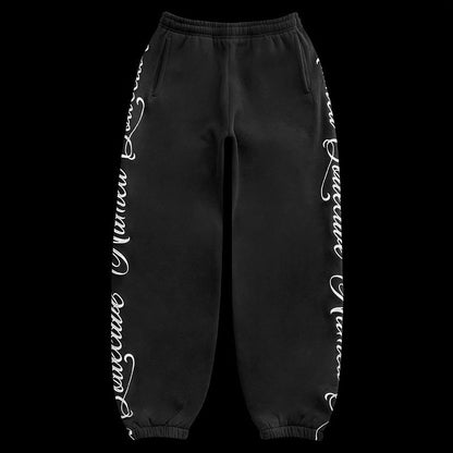 Monogrammed Cardigan Jacket Sweatpants Suit