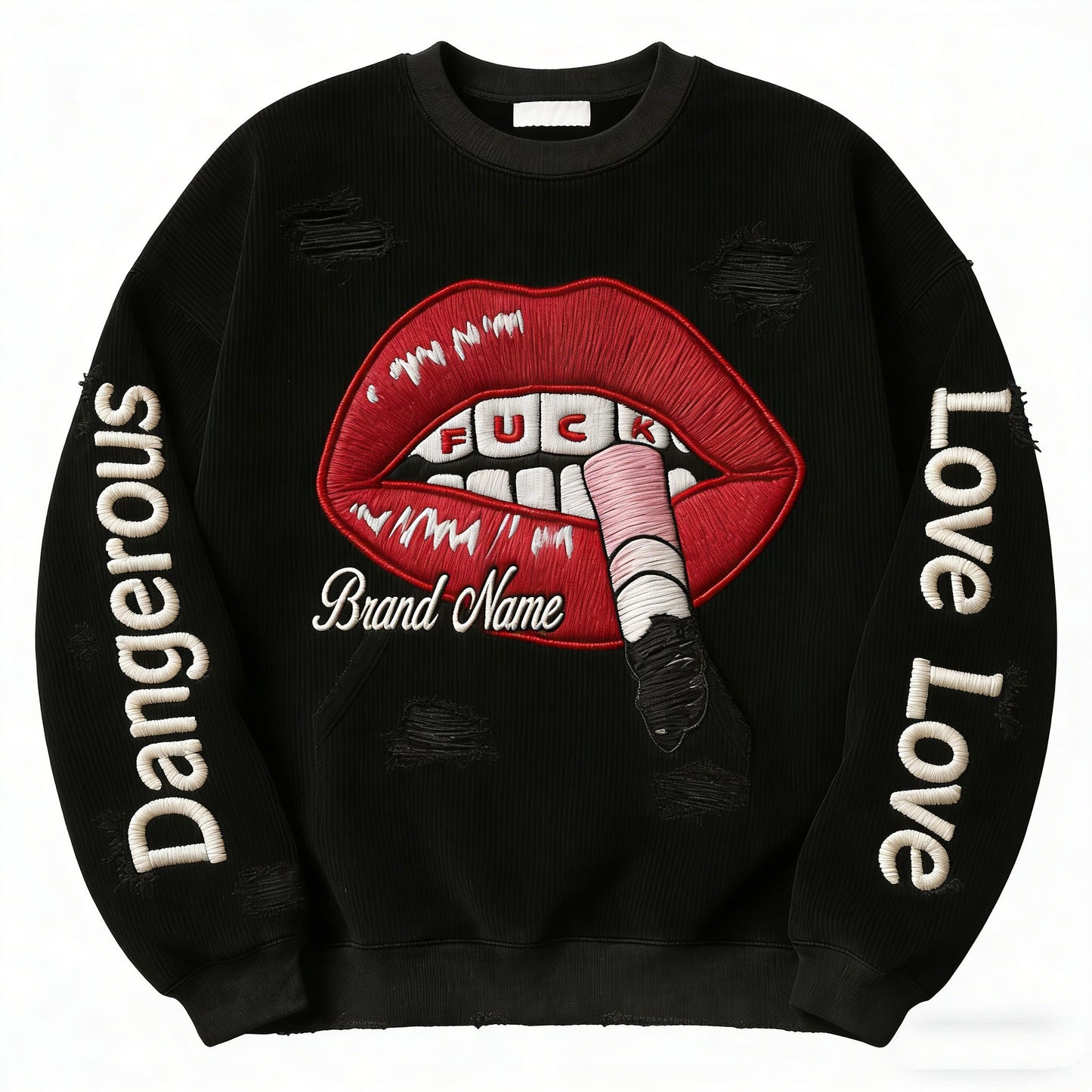 Fashion Casual Printed Polyester Sweater