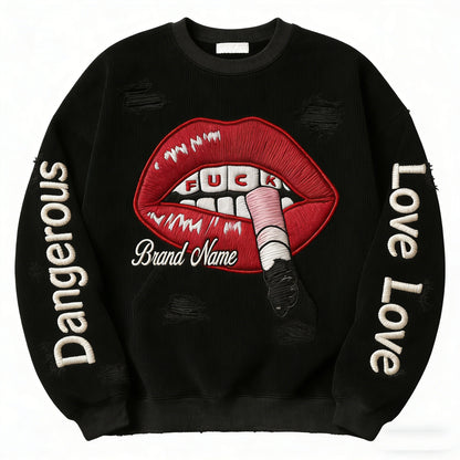 Fashion Casual Printed Polyester Sweater