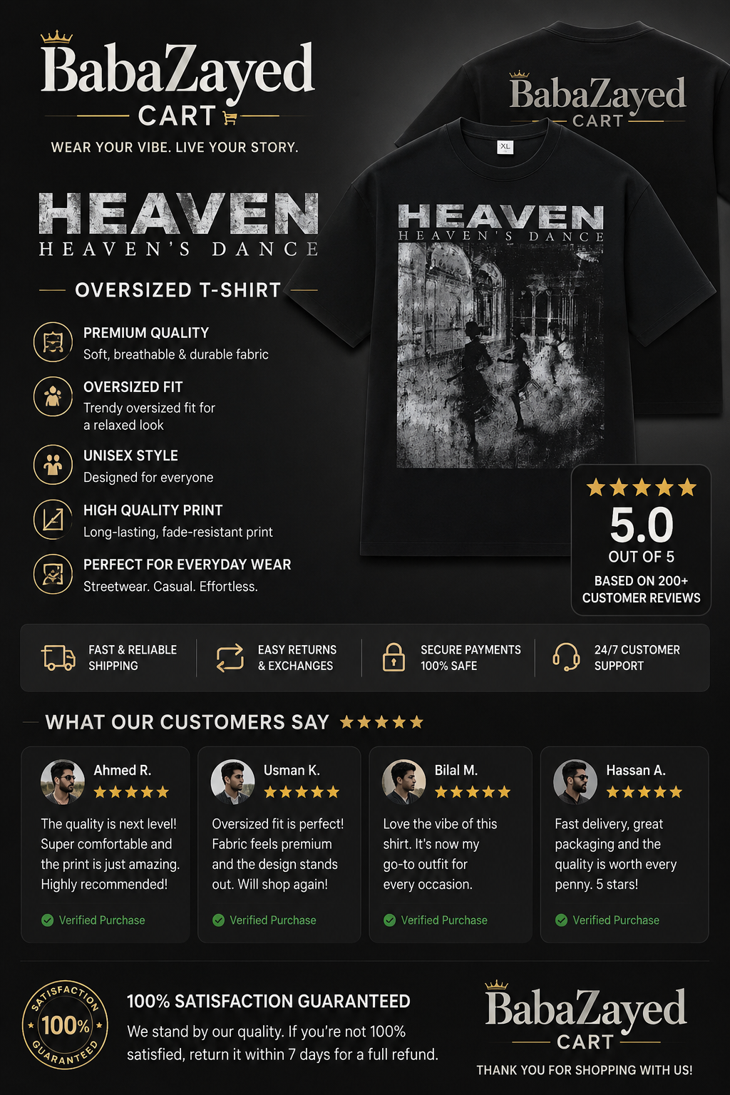 Heaven's Dance Oversized Graphic T-Shirt