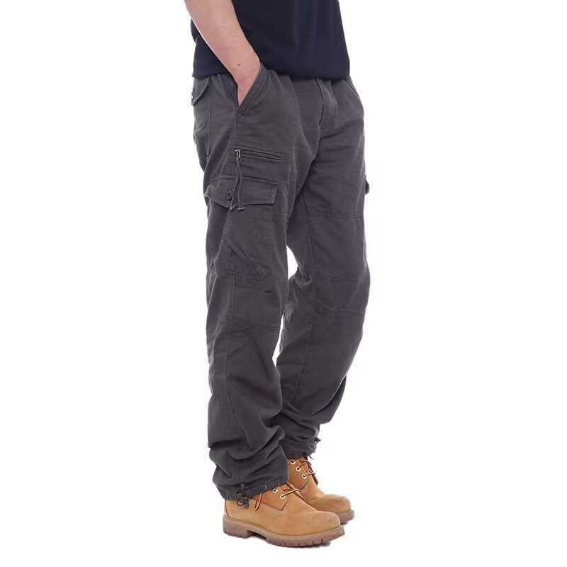 Loose-fitting Jogger Pants With A Straight Leg And Multiple Pockets Casual Trousers