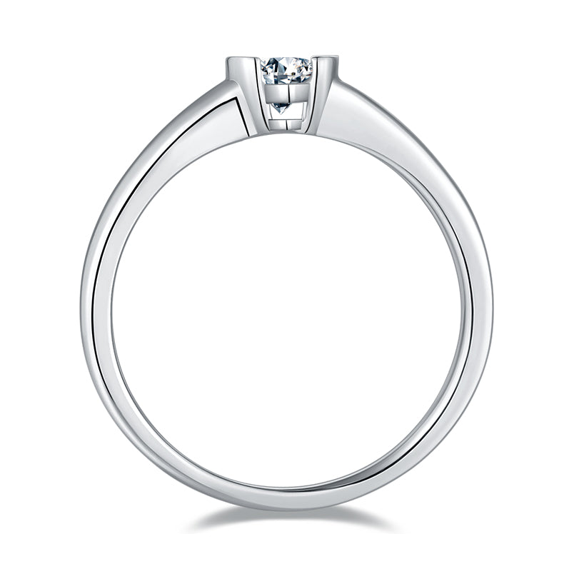 Pear-shaped Moissanite Set With Top-quality Moissanite Luxury And Fashionable Light Luxury Jewelry Silver Ring S925 Silver Electroplated With Platinum