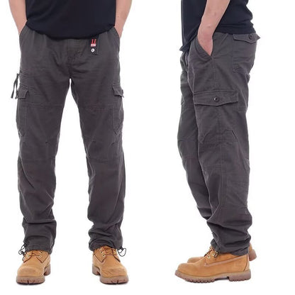 Loose-fitting Jogger Pants With A Straight Leg And Multiple Pockets Casual Trousers