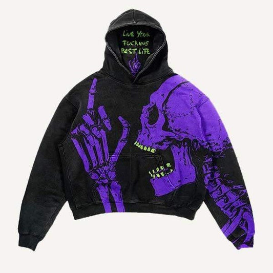 Fashion Casual Printed Polyester Sweater