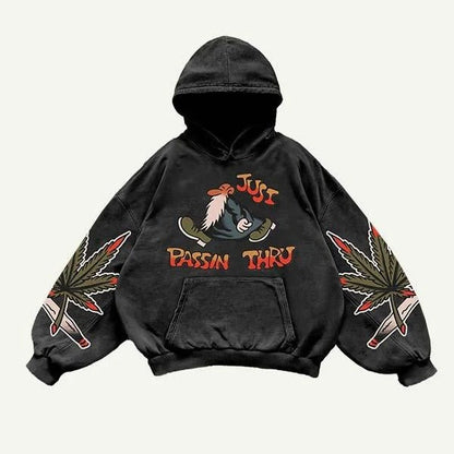 Fashion Casual Printed Polyester Sweater