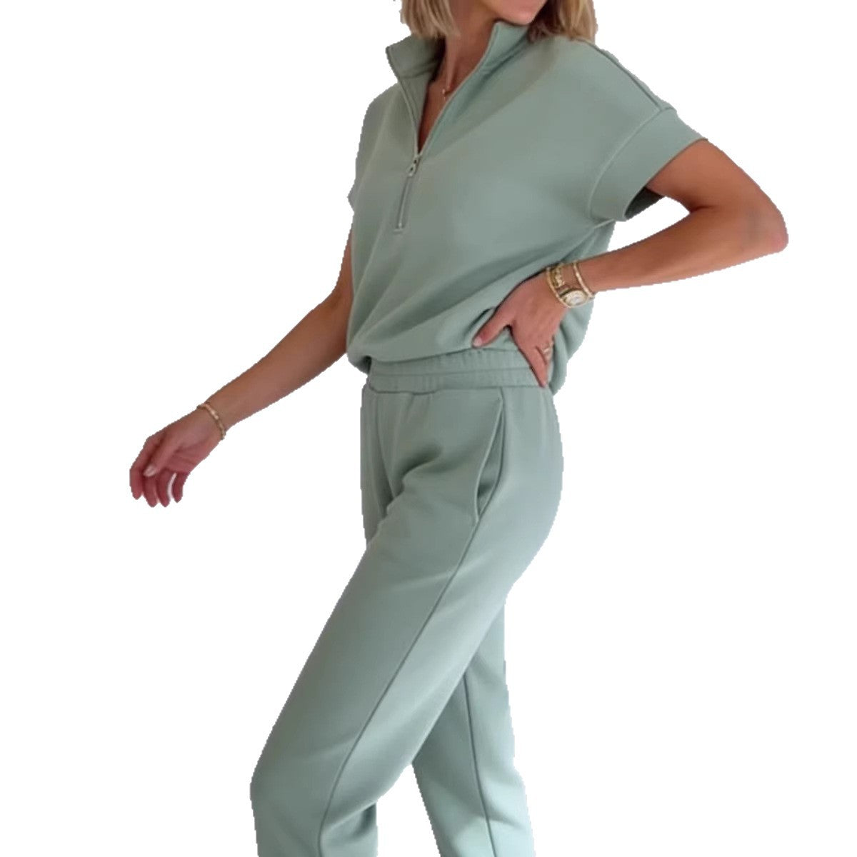Athleisure T-shirt And Pants Two-piece Set