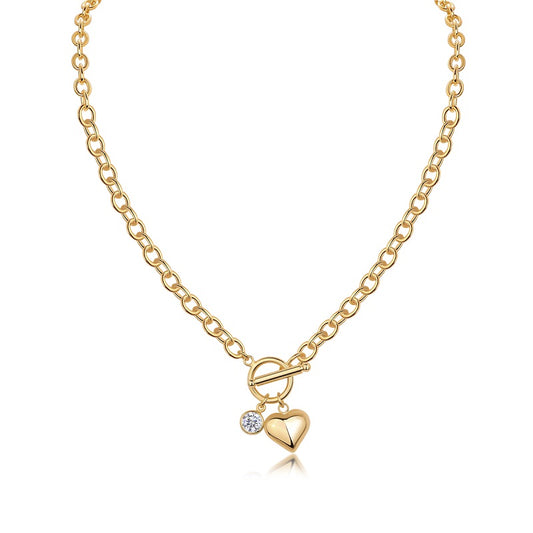 Meteor Wish - A Fashionable And Trendy Necklace Pendant Set With Top-quality Moissanite S925 And Silver Plated With Gold Can Be Tested With A Diamond Pen