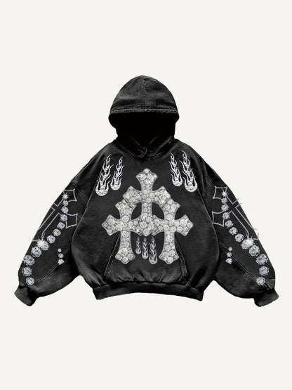 Fashion Casual Printed Polyester Sweater