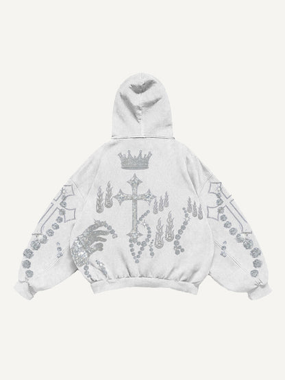 Fashion Casual Printed Polyester Sweater