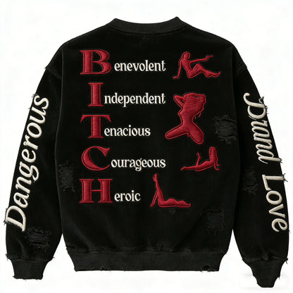 Fashion Casual Printed Polyester Sweater
