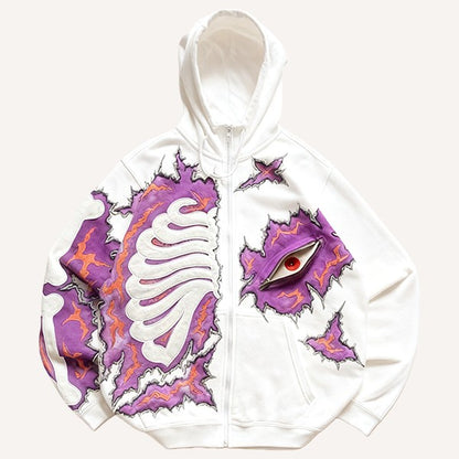 Fashion Casual Printed Polyester Sweater