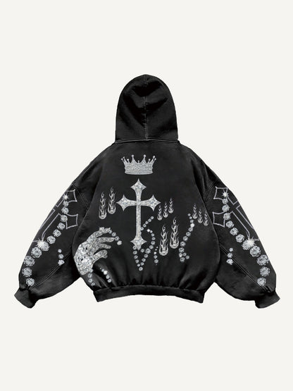Fashion Casual Printed Polyester Sweater