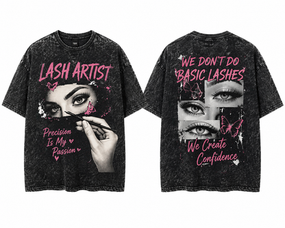 Lash Artist Acid Wash Tee – Precision Is My Passion